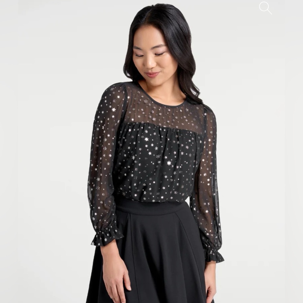 Star Showers Smock Top Size M - NWT